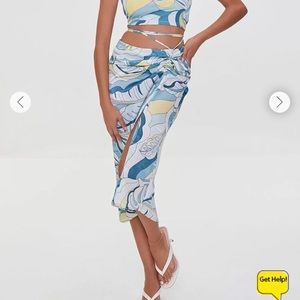 Beautiful multicolored long patina skirt